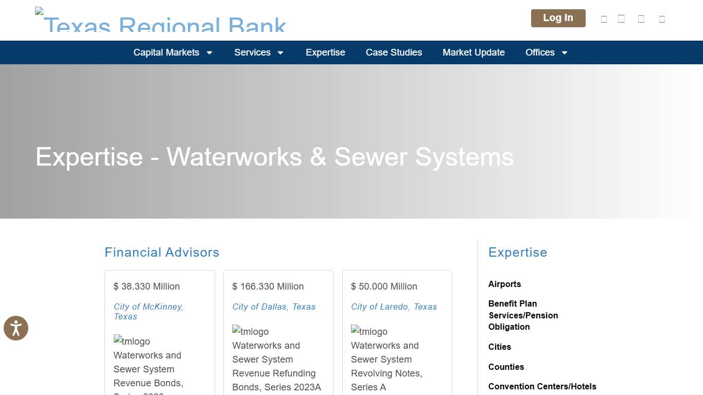 Waterworks & Sewer Systems - Texas Regional Bank