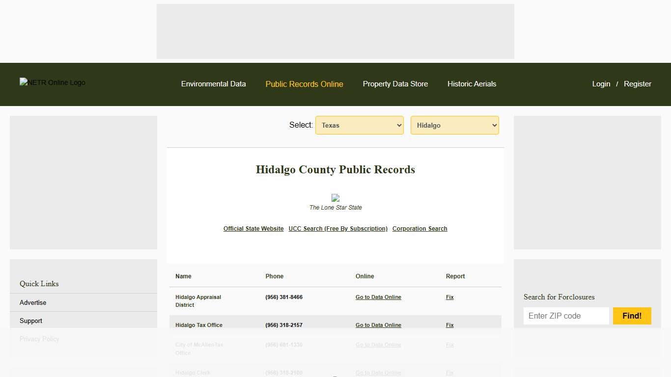 NETR Online • Hidalgo • Hidalgo Public Records, Search Hidalgo Records, Hidalgo Property Tax, Texas Property Search, Texas Assessor